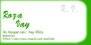 roza vay business card